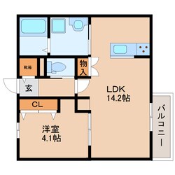 生駒駅 徒歩8分 1階の物件間取画像